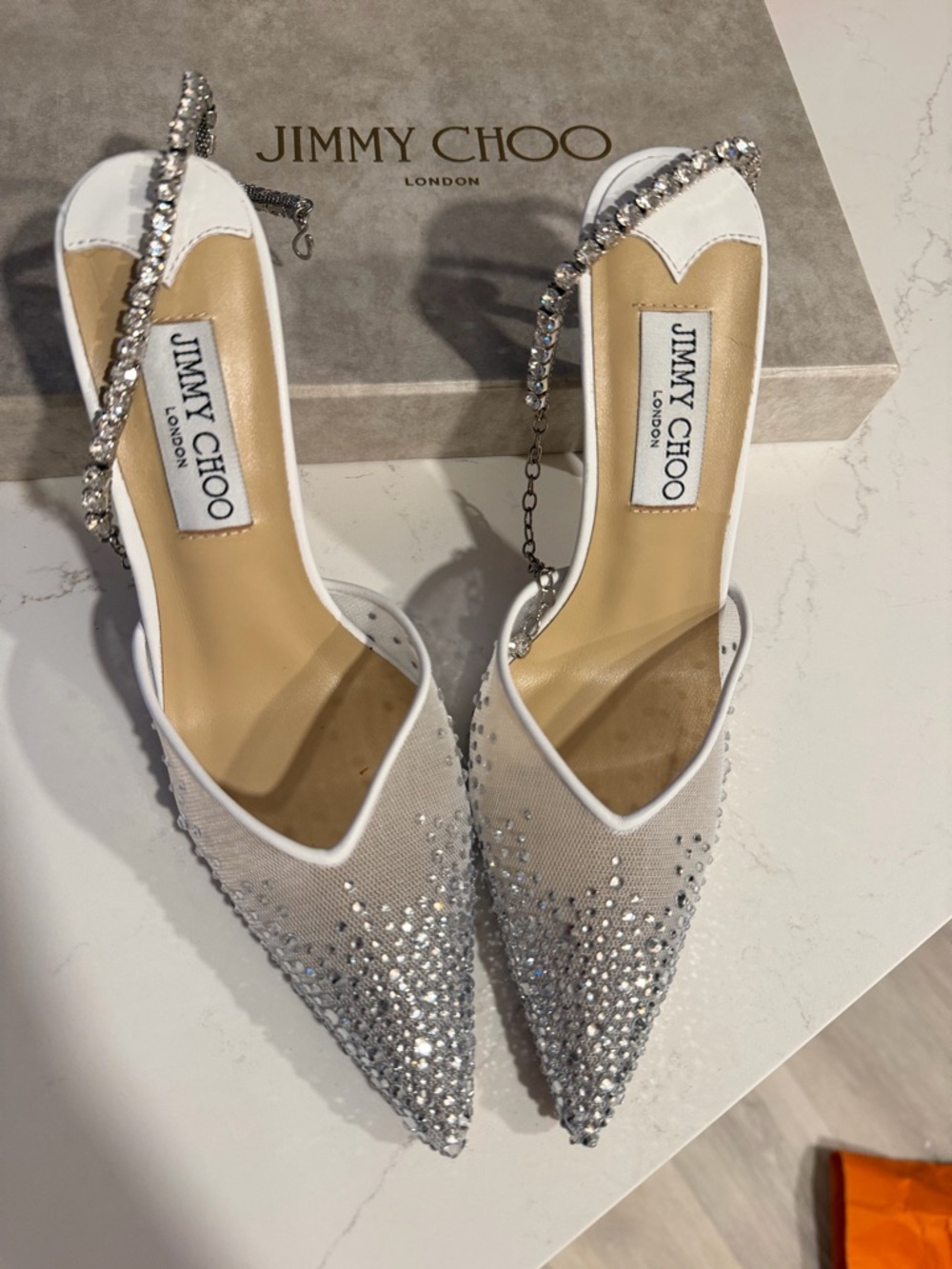 Jimmy Choo Saeda crystal-embellished pumps - Picture 6 of 11